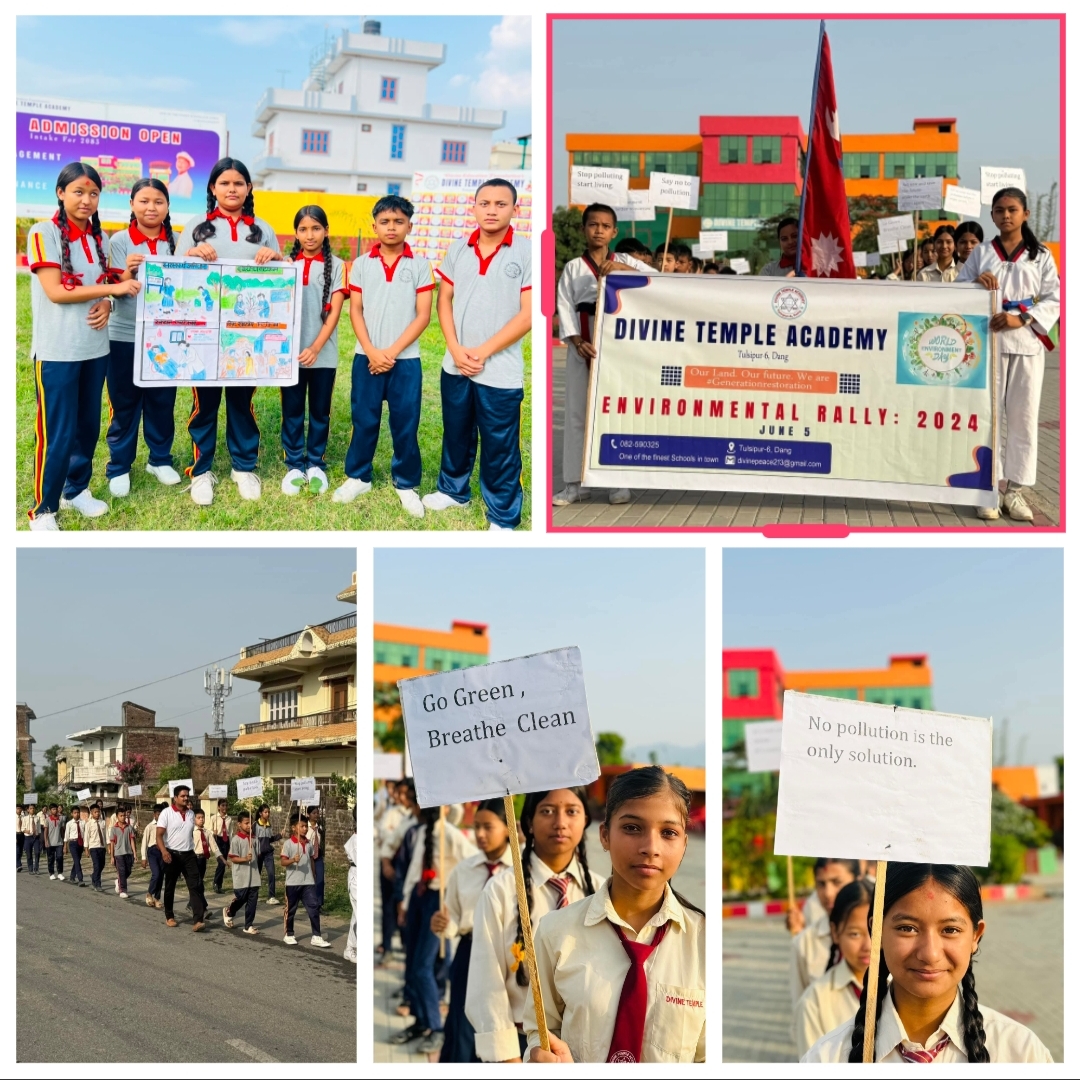 विश्व वातावरण दिवसमा डिभाइन टेम्पल एकेडेमीमा विविध कार्यक्रम