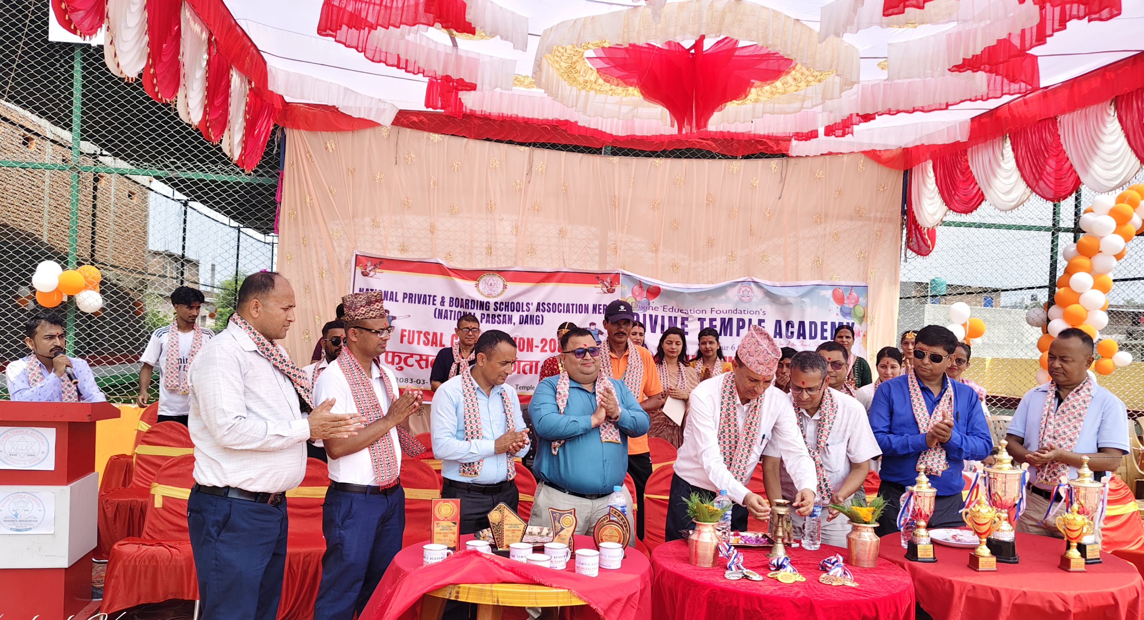 डिभाइन टेम्पल एकेडेमीमा नवनिर्मित फुट्सल कोर्टको उद्घाटन