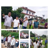तुलसीपुर खानेपानीका आयोजनाहरूको महानिर्देशक श्रेष्ठसहितको टोलीद्वारा स्थलगत अवलोकन