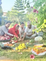 तुलसीपुर खानेपानीद्वारा बोका बली दिने परम्परा त्यागेर कुबिण्डोको बलि दिईयो