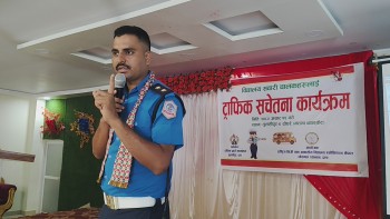 नेशनल प्याब्सन दाङद्वारा विद्यालय सवारी चालकलाई ट्राफिक सचेतना प्रदान