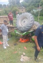 तुलसीपुरमा ट्याक्टर दुर्घटना : दुई जनाको मृत्यु, तीन जना घाइते