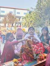 मेरिगोल्ड स्कुलमा सरस्वती पूजा तथा अक्षरारम्भ कार्यक्रम