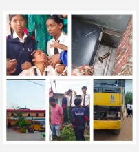 तुलसीपुरमा स्कुल बस रोकेर विद्यार्थीमाथि खुकुरी प्रहार