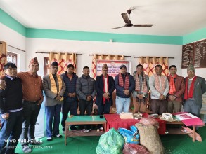 एन प्याब्सनको स्थापना दिवसमा दाङ शाखा द्वारा खाद्यान्न वितरण