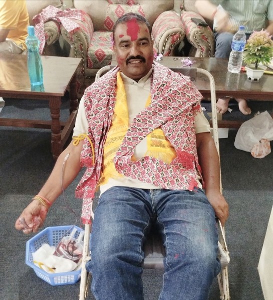 जन्मदिनमा चेम्बरका अध्यक्ष भण्डारीद्वारा रक्तदान