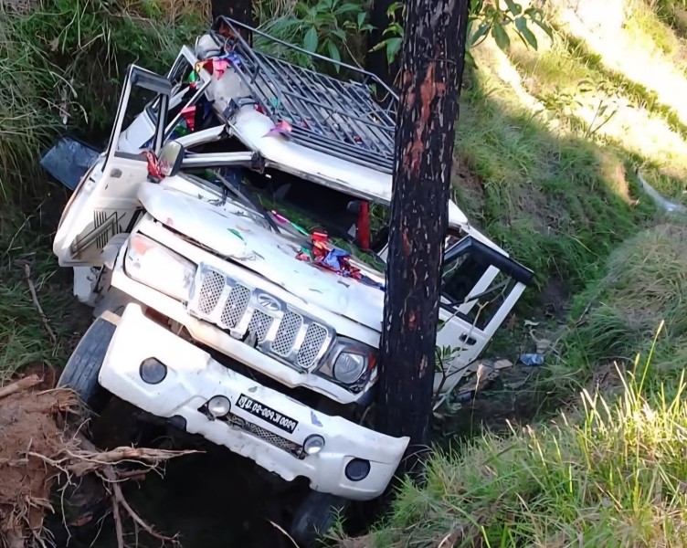 सल्यानमा जन्ती बोकेको जीप दुर्घटना, १२ जना घाइते