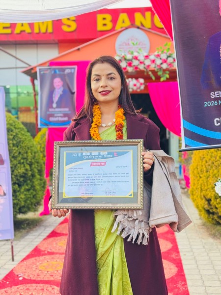 डिभाइन मन्टेस्वरीकी संस्थापक बिन्दु खनाल न्यौपाने सम्मानित