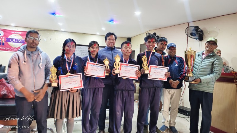 दाङ जिल्ला स्तरीय हाजिर जवाफ प्रतियोगितामा नव ज्योति स्कुल प्रथम