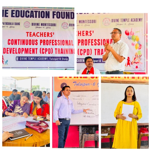डिभाईन टेम्पल एकेडेमीमा विद्यार्थीको मूल्यांकन प्रक्रिया सम्बन्धी कार्यशाला
